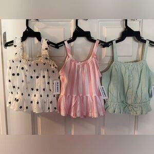 Old Navy Kids-NWT Three Floral and Striped Tank Tops. (18-24 Months) So Cute! 💕